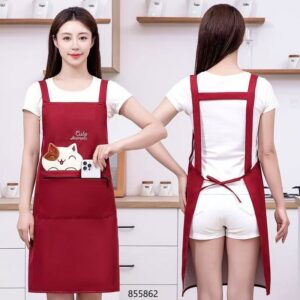 6728 Smiling Lucky Cat Apron (1*10) - Image 4