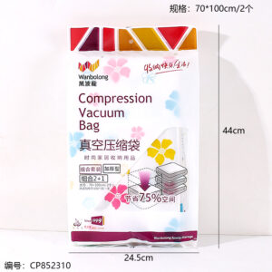 61273 Vacuum 2+1 Storage Compression Bag with Pump 70*100cm - Image 3