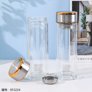 643 Medium Size Iron Base Glass Cup 300ml - Image 1