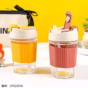 Octagonal glass cup-SY-143 - Image 1