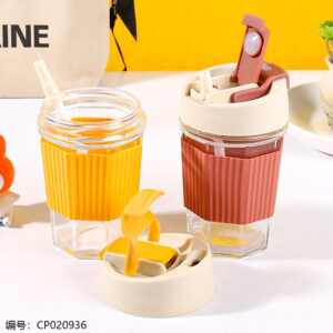 Octagonal glass cup-SY-143 - Image 2