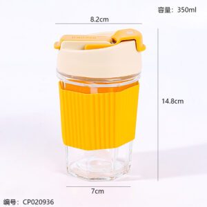 Octagonal glass cup-SY-143 - Image 3