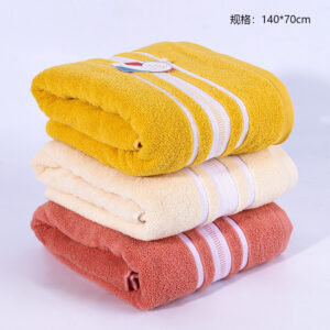 213 Colorful White Ribbon Bath Towel - Image 3