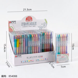 Morandi Color Retractable Gel Pen Set 96129-12 - Image 3