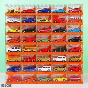 64-scale Double Door Alloy Car Model Mixed Pack with Display Rack-8006B - Image 3
