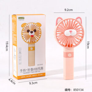Cartoon Foldable 3-Speed Rechargeable Handheld Fan 8143V - Image 3