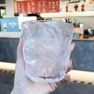 Glacier small glass cup with color box-300ml - Image 1