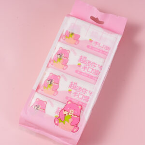 Strawberry Bear Ultra Mini Baby Hand and Mouth Wipes - 8-Pack - Image 3