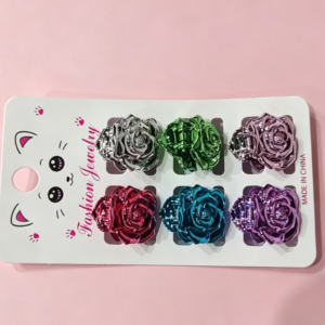 Electroplated Rose Hair Claw Clip6pcs - Image 1