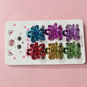 Electroplated Hollow Petal Hair Claw Clip6pcs - Image 1