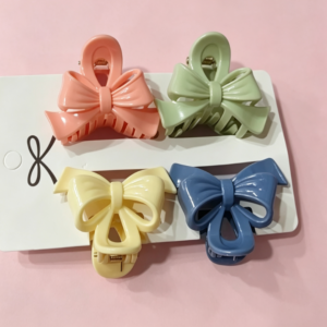 Luxury Texture Bow Hair Claw Clip - 14pcs - Image 1