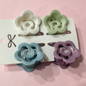 Glossy Hollow Hair Claw Clip4pcs - Image 1