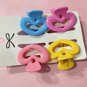 Heart Peach Shape Hair Claw Clip4pcs - Image 1