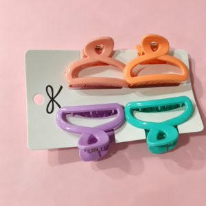 Colorful Shark Hair Claw Clip4pcs - Image 1