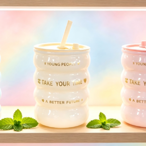 Glass Straw Glass Cup 50ml (Color Box) - Image 1