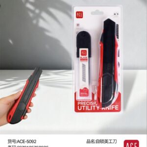 Rubber-Coated Auto-Lock Utility Knife ACE-5092 - Image 1