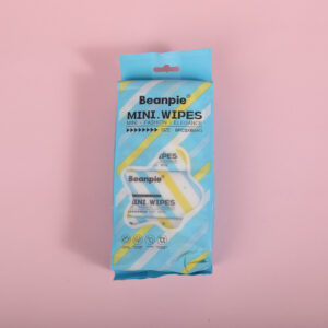 Mini 8-Pack Foreign Language Blue Wet Wipes 64pcs - Image 1