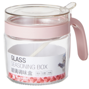 Round Glass Seasoning Box - Image 1