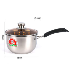Renfa 18cm Composite Steel Single-Handle Milk Pan - Image 2