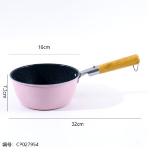 16cm Wooden Handle Milk Pan - Image 3