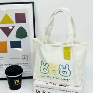 Vest type canvas bag / Duoduo rabbit series coated shopping bag - Image 3