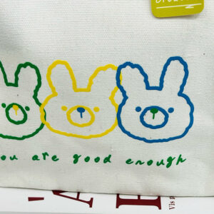 Vest type canvas bag / Duoduo rabbit series coated shopping bag - Image 4