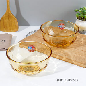 Crystal diamond glass bowl 1000ml T319 - Image 1