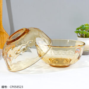Crystal diamond glass bowl 1000ml T319 - Image 3