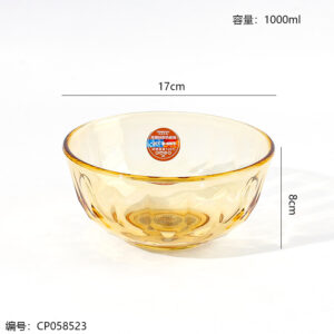 Crystal diamond glass bowl 1000ml T319 - Image 4