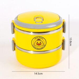 Duck double layer bento lunch box - Image 1