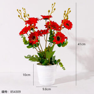 White Pot Sunflower Potted Plant (1*15) - Image 3