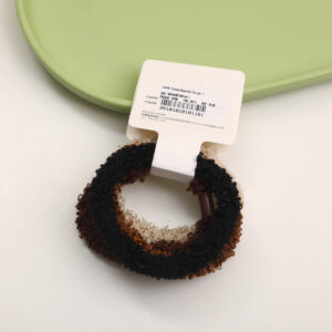 Textured Brown Hair Ties 4pcs - 7 - Image 2
