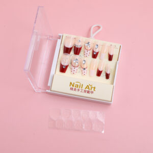 Long Square Multi-Gem Press-On Nails - Image 3