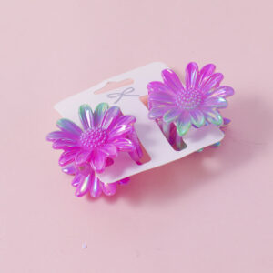 Pearlescent Small Flower Claw Clip 2Pcs - Image 3