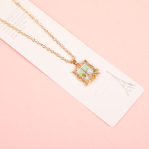 Enamel Pearl Fashion Necklace - Image 3
