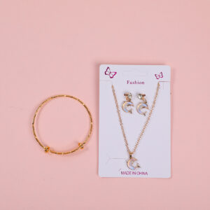 Moon Necklace, Earrings and Bracelet Set - Image 1