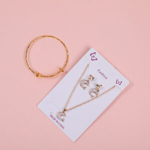 Moon Necklace, Earrings and Bracelet Set - Image 2