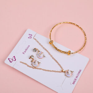 Moon Necklace, Earrings and Bracelet Set - Image 3
