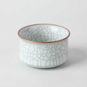 Handed down Tianqing Ru kiln drum shaped teacup 50ml - Image 1