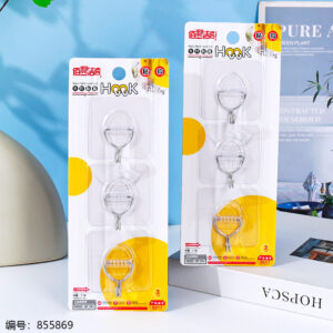 Transparent Adhesive Hooks 3pcs 0317 - Image 1