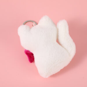 White Cat Plush Charm - Image 3