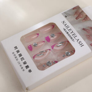 Short Oval Press On Nails - 12pcs - Image 3