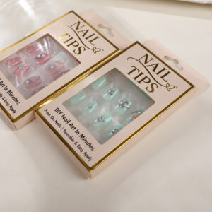 Short T-shaped Press On Nails - 12pcs - Image 3