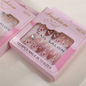 Printed Pattern Press On Nails - 12pcs - Image 3