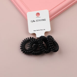 Mini Telephone Cord Hair Tie 4pcs - Image 2