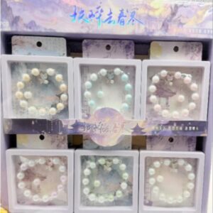 Porcelain Bead Two-Tone Butterfly Bracelet - Image 1