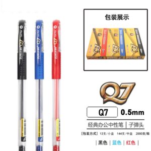 Blue 0.5mm Bullet Tip Gel Pen Q7 - Image 1