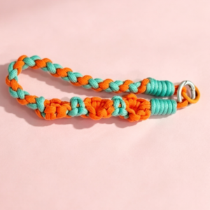 Hand-Woven Three-Flower Pendant Keychain - Image 1