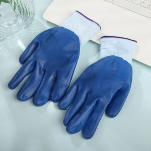 32g White & Blue Nitrile Gloves - A-3112 - Image 3