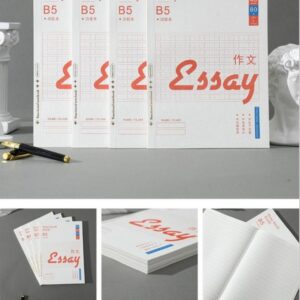 B5-289-5 Composition White Kraft Back-bound Notebook 40 Pcs - Image 1